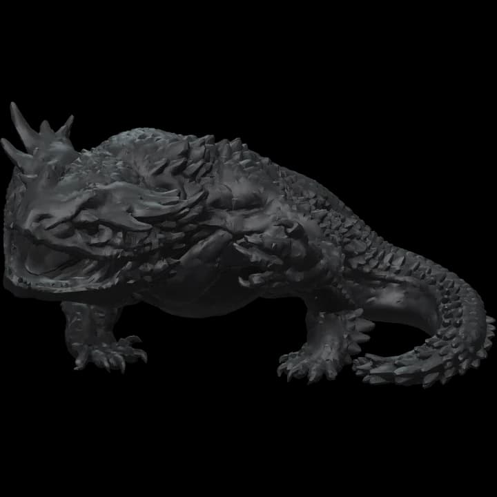 Dragon pen holder, a 3D render of the model.